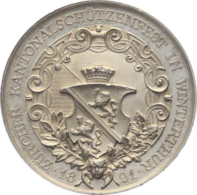 1891 Winterthur - Silber - Kantonales Schützenfest Zürich